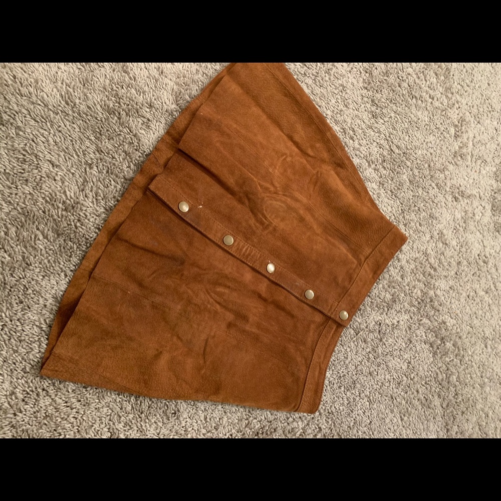 Suede A Line skirt